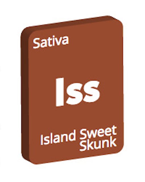 Leafly Island Sweet Skunk cannabis strain tile