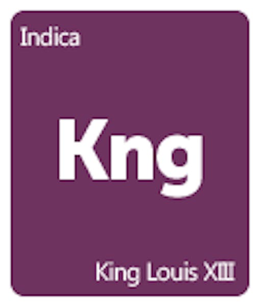 Leafly King Louis XIII cannabis strain tile
