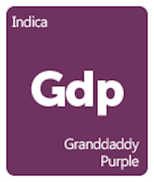 Leafly Granddaddy Purple cannabis strain tile
