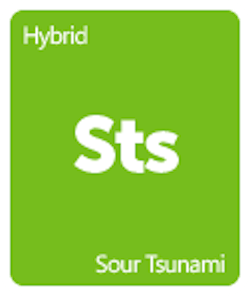 Leafly Sour Tsunami cannabis strain tile
