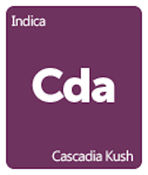 Leafly Cascadia Kush cannabis strain tile