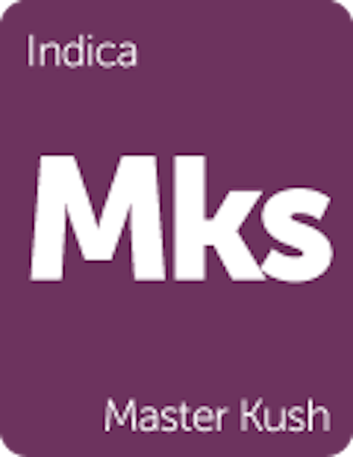 Leafly "Master Kush" cannabis strain tile