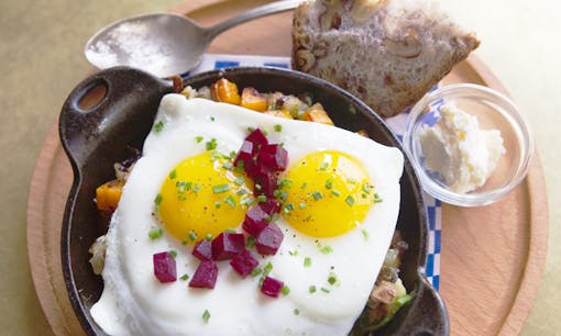 Brunch plate at Broder Nord in Portland, Oregon