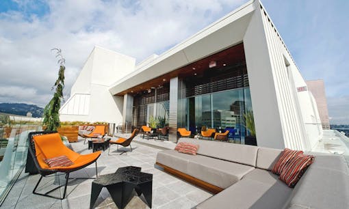 The rooftop of Departure bar in Portland, Oregon