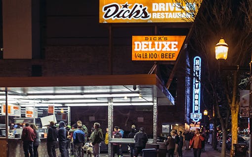 Dick's Drive-In on Broadway in Seattle (photo credit: Joe A. Kunzler Photo, AvgeekJoe Productions)