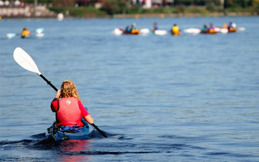 Paddleboarding from Moss Bay in Seattle, Washington