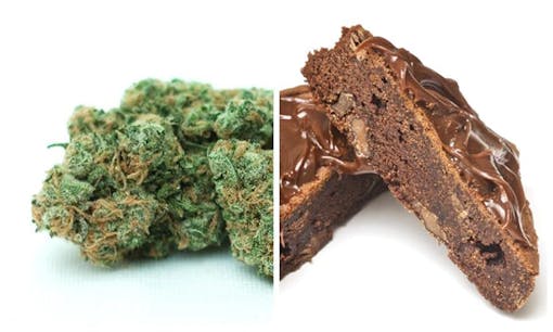 cannabis flower vs. a cannabis infused edible