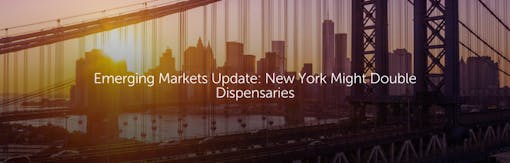 Emerging Markets Update: New York Might Double Dispensaries