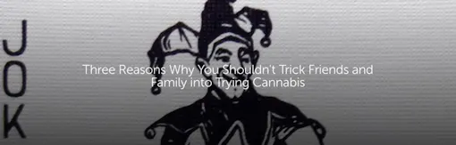 Three Reasons Why You Shouldn't Trick Friends and Family into Trying Cannabis