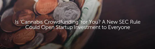Is ‘Cannabis Crowdfunding’ for You? A New SEC Rule Could Open Startup Investment to Everyone