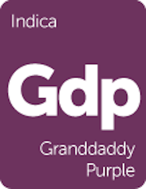 Leafly "Granddaddy Purple" indica cannabis strain tile
