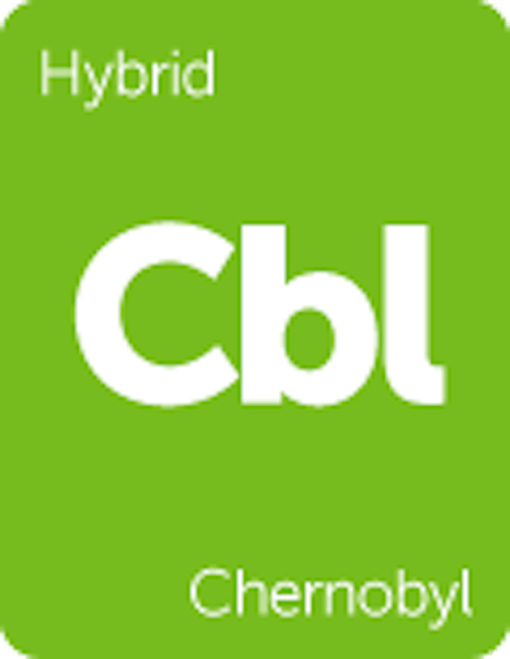 Leafly "Chernobyl" hybrid cannabis strain tile