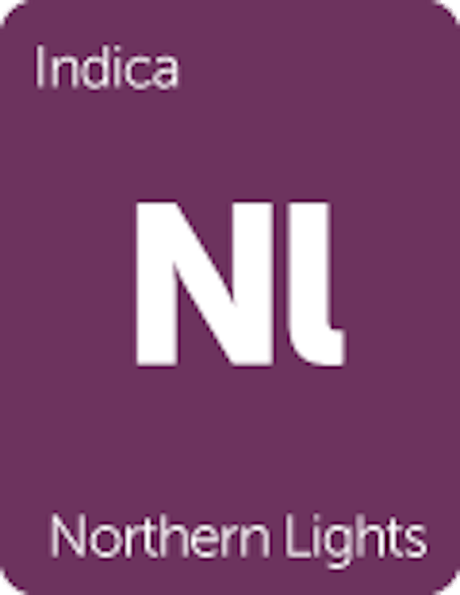 Leafly "Northern Lights" indica cannabis strain tile