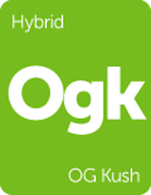 Leafly "OG Kush" hybrid cannabis strain tile