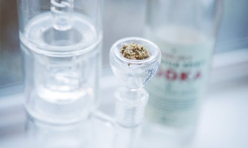 using vodka as bong water