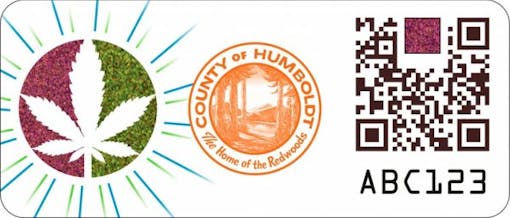 Humboldt County cannabis proof of origin pilot program sticker