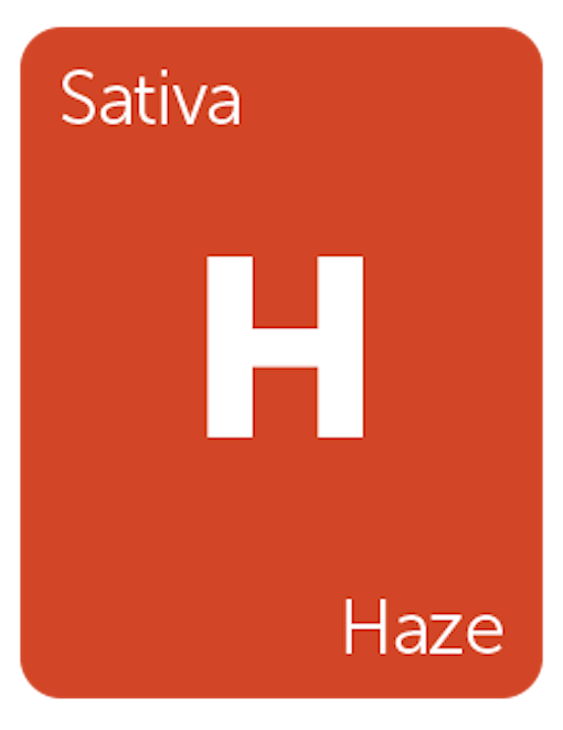 Leafly Haze cannabis strain tile