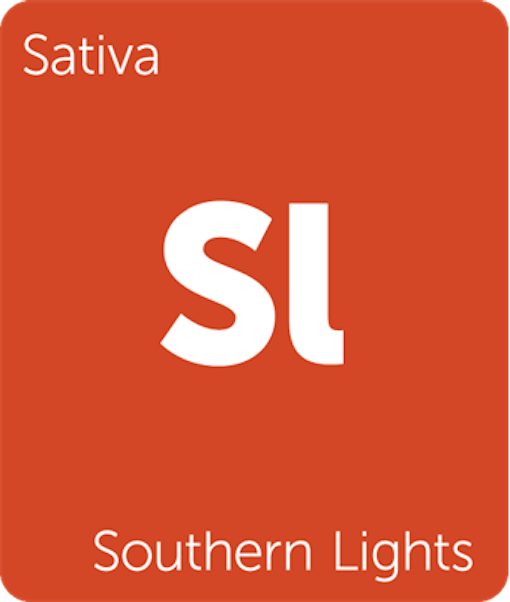 Southern Lights Leafly Strain Tile