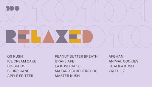 relaxed marijuana strains leafly