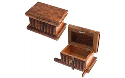 Moroccan Thuya Wood Secret Key Stash Box from EveryoneDoesIt.com