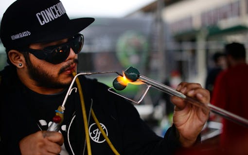 Glass artist Sammy Garcia of Mexico City.