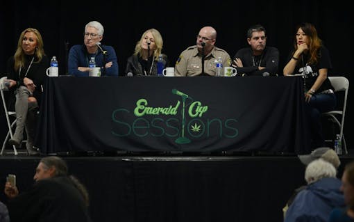 A panel discussion at The Emerald Cup held at the Sonoma County Fairgrounds in Santa Rosa, California.