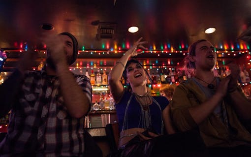 Audience members of Gateway cannabis comedy show at Jai Thai in Capitol Hill, Seattle
