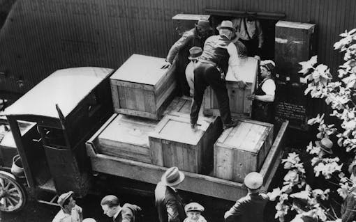 Whiskey crates during the alcohol prohibition