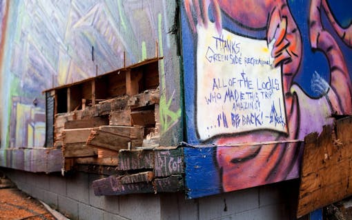 Owner Seth Simpson says that fire inspectors have not ruled out arson as the cause of the fire which seems to have originated from the outside of the building. (Ramon Dompor for Leafly)