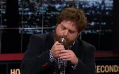 Watch This: Zack Galifianakis Smokes a 'Joint' on Real Time