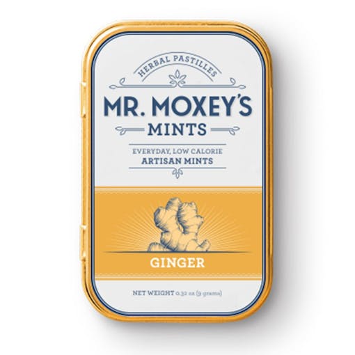 Weed Microdosing Edible Product #4: Ginger CBD Mints by Mr. Moxey's Mints