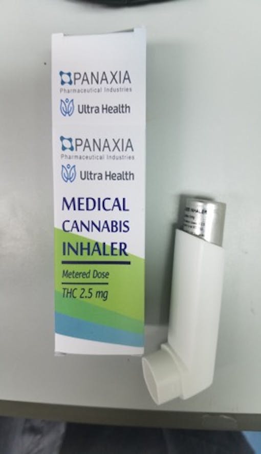 The Panaxia inhaler: Available later this year in New Mexico and Nevada.
