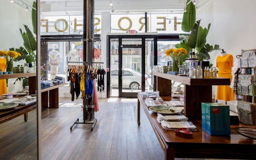 At Hero Shop, an Edie Parker WEED clutch originally retailed for $1,295.