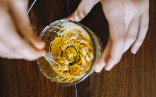 making a cannabis face mask with yogurt