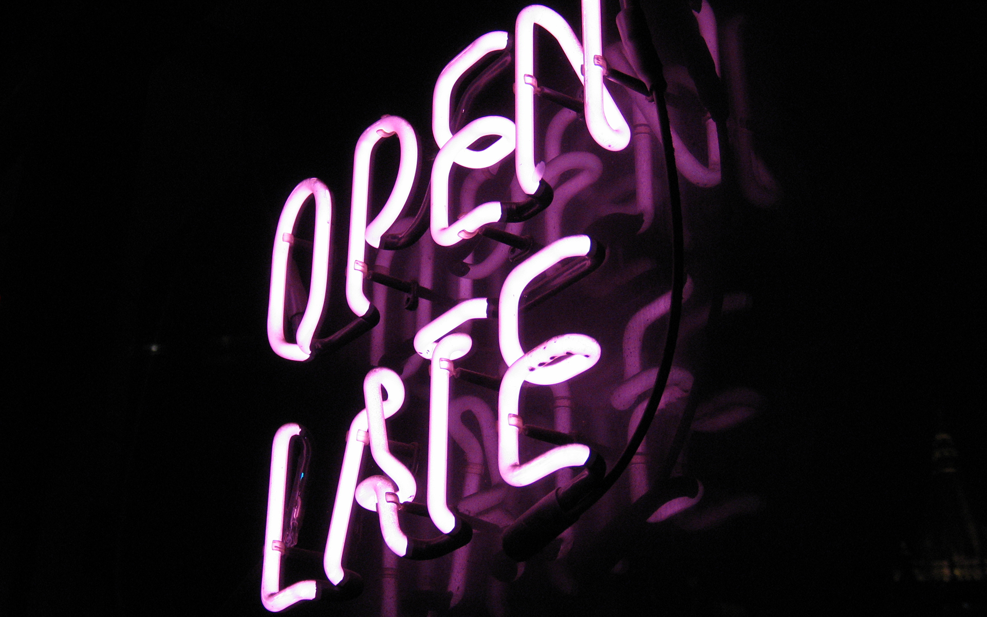 Open me later. Night ава текст. One late Night шарик. Open sign Pink.