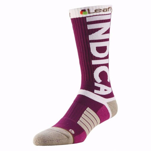 Stay warm with these Leafly Indica weed socks