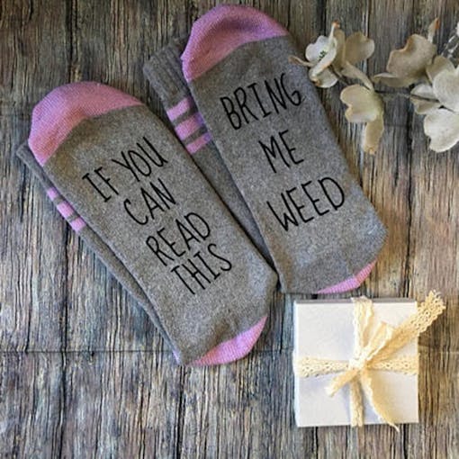 Cozy and warm weed socks