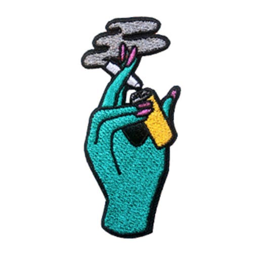 Iron on weed patch #3: Smoking Joint Patch by Danny Brito