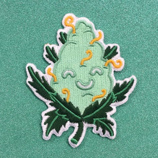 Iron on weed patch #12: Cute Weed Patch by Es Súper Fun