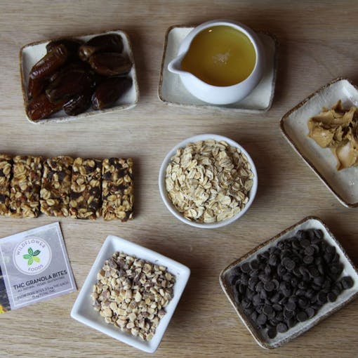 Weed Microdosing Edible Product #5: Peanut Butter & Chocolate Granola Bites by Wildflower Foods