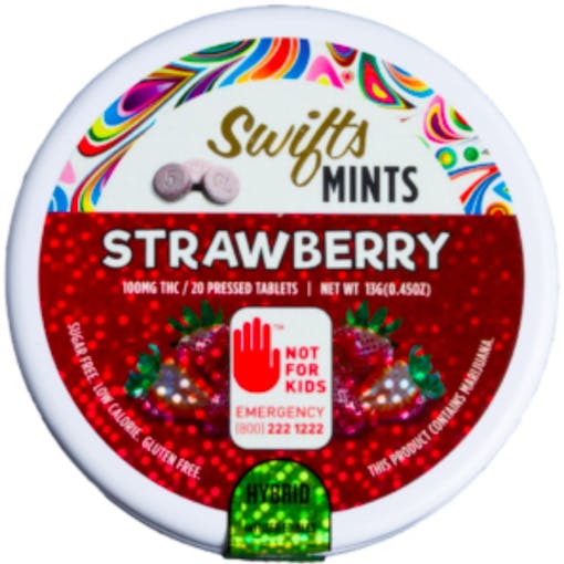 Weed Microdosing Edible Product #7: Strawberry Mints by Swift Edibles