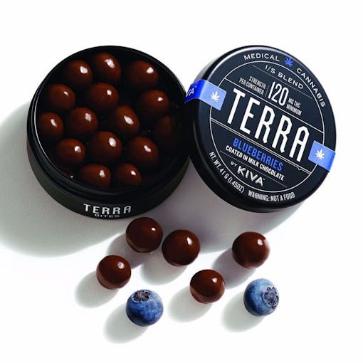 Weed Microdosing Edible Product #6: Blueberry Terra Bites by Kiva Confections