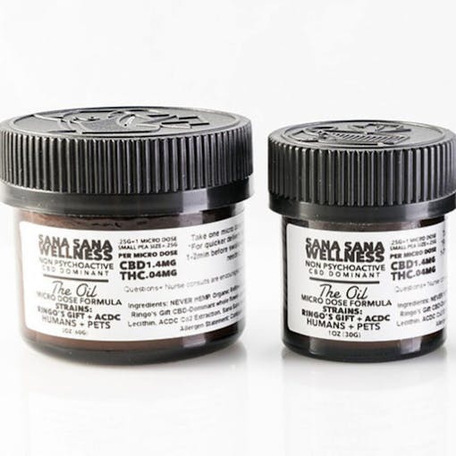 Weed Microdosing Edible Product #3: CBD Microdose Coconut Oil by Sana Sana Wellness