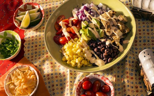 Cannabis-infused chicken burrito bowl