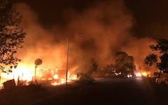 Carr Fire touches top cannabis growers Alien Labs (photo via KRCR on Facebook)