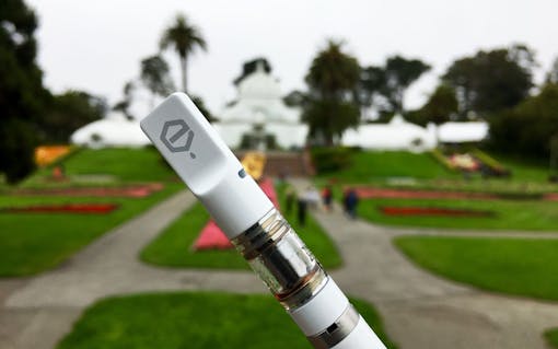 Forbidden Fruit: Vape carts and tourist attractions make a discrete pair. (Photo David Downs / Leafly)