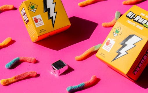 Marijuana fruit edibles in Washington: Pineapple Orange Sours from Hi-Burst