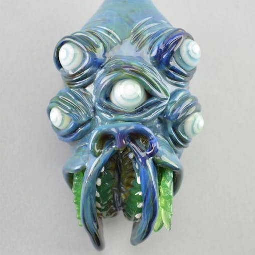 Alien weed product: Alien Head Hand Pipe by Jordy Minnick Glass
