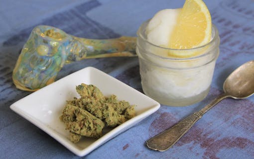 sweet weed strain that tastes like dessert: lemon banana sherbet