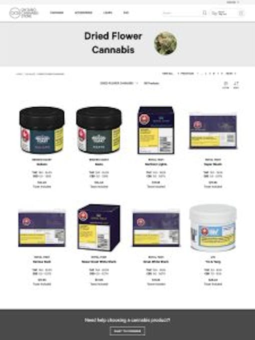 Marijuana legalization day in Canada: Cannabis flower packaging